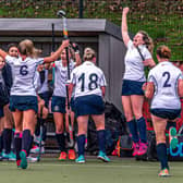 Whitby Ladies jump for joy after their first win of the season, a 4-3 success at home to Norton. PHOTOS BY BRIAN MURFIELD