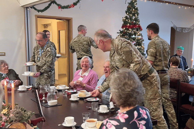 RAF Fylingdales Christmas lunch for RAF veterans.