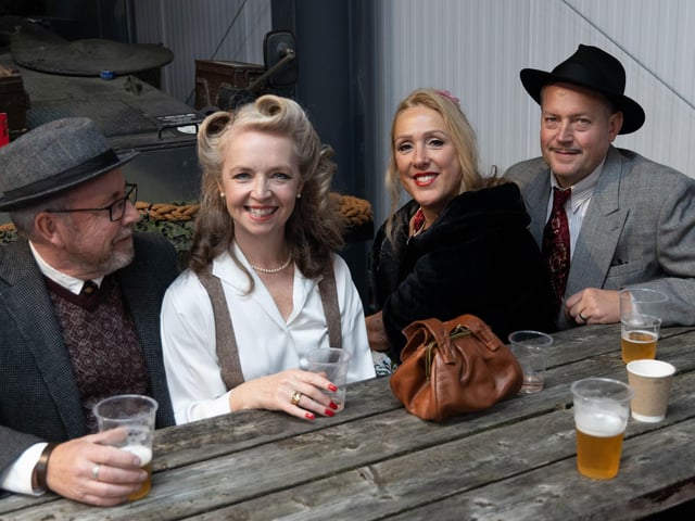 Visitors at Eden Camp's 1940s Weekend