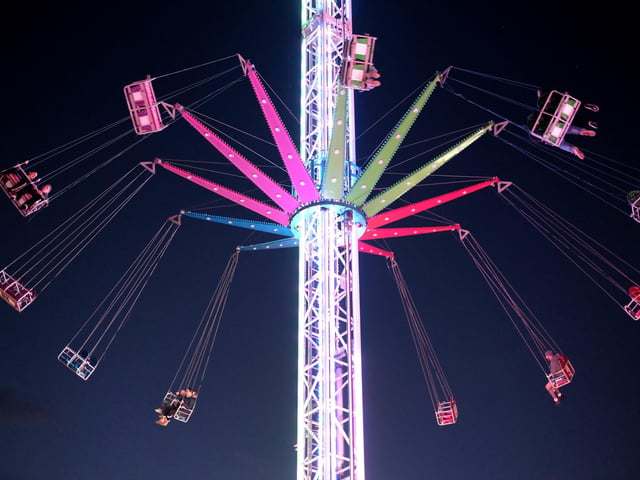 Having fun at Scarborough Fair on the big rides.