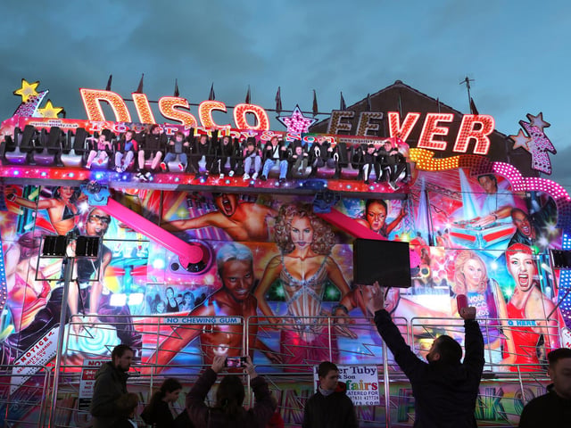Thrills and spills on the Disco Fever ride.