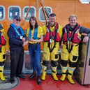 The donation is presented to Whitby RNLI. (Photo: RNLI/Barry Brown)