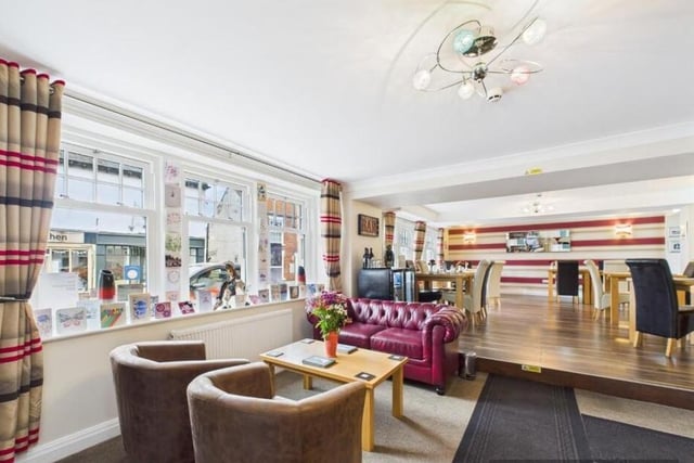 The bright, modern reception area.