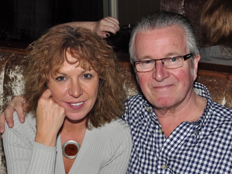 Bill and June enjoying a drink in The Barbican!