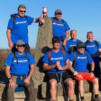 Men's Club walk the Wold's Way to Filey to fundraise for cancer charity
