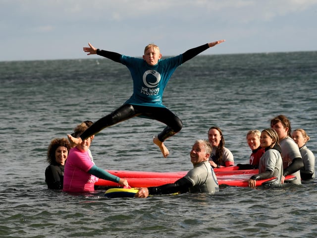 Josh Hemingway from Filey who took part in the Wave Project at the Scarborough Surf Festival.