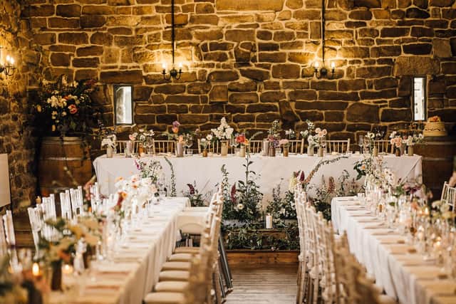 The South range of the Castle was converted into a manorial Courthouse with the former private chamber being divided into a Court Room which is now used as a wedding ceremony room. Photo: andrewjukesphotography