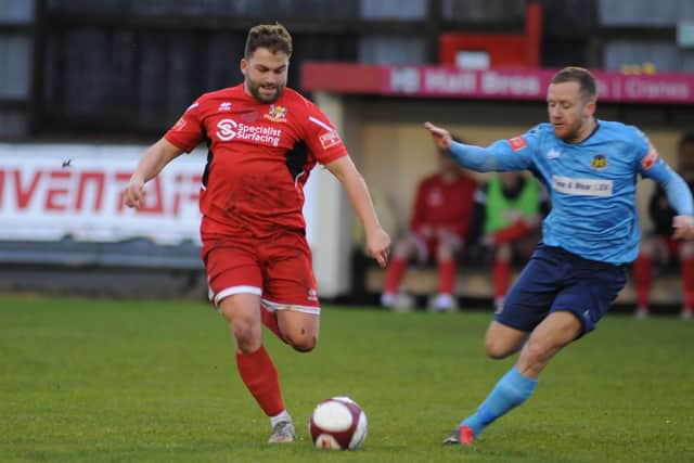 Andrew Norfolk in action for Town against Hebburn. PHOTO: DOM TAYLOR