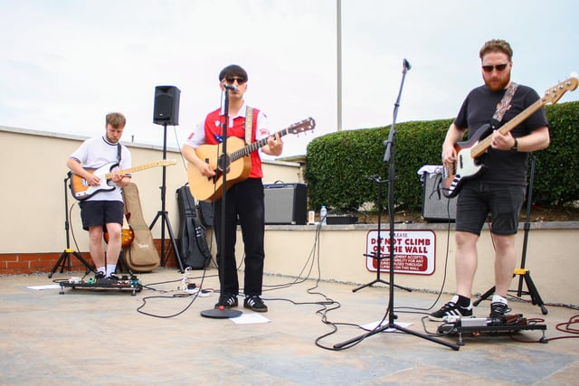 The Feens entertained the hundreds of Boro fans.