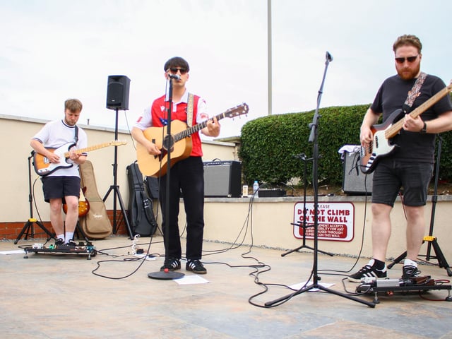 The Feens entertained the hundreds of Boro fans.