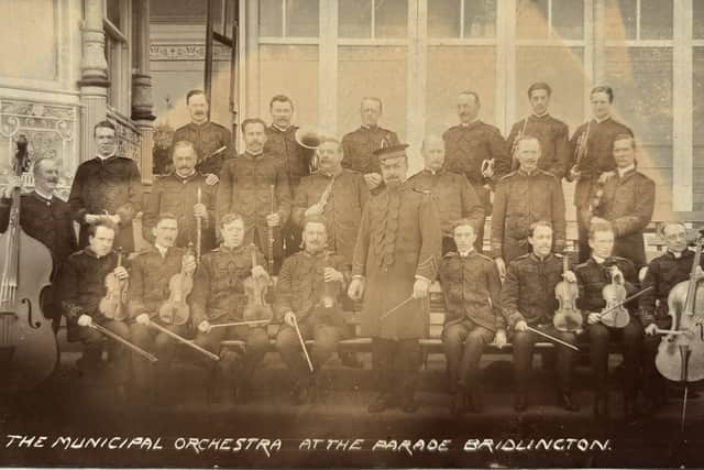 The Bridlington Municipal Orchestra outside the Floral Pavilion. Image: Aled Jones