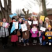 Staff at Scarborough Sixth Form picket line.
