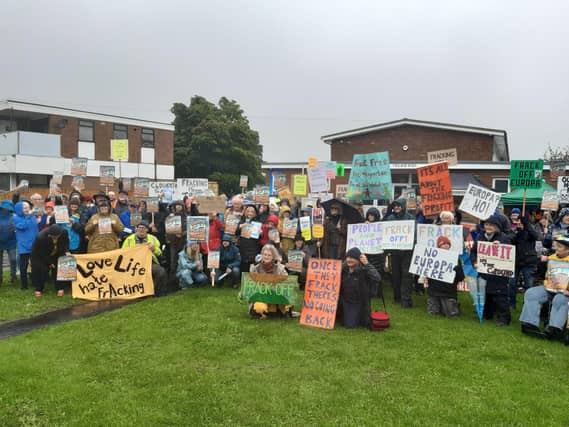 People made their voices heard at the Burniston anti-fracking demo