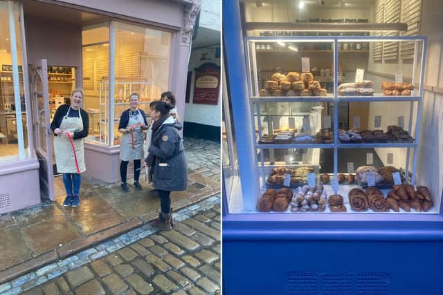 The Whitby Cornish bakery team and the store's new look.