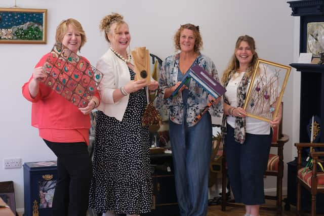 Marnie Jean Boutique, Ryedale Remakes x2 and Sue Jefferson, Co-Founder and Director of Circular Malton & Norton CIC. These businesses are all part of the Circular Hub. Image: Richard Ponter