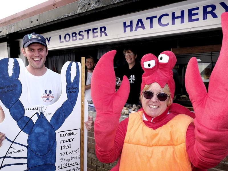 Joe Redfern, Tom Bauling, Helen Taylor and Andrea Russell at the lobster hatchery in Whitby.
picture: Richard Ponter, 224744r