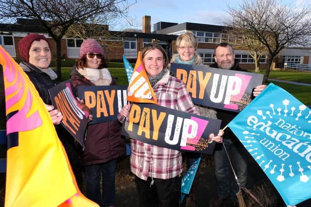 Teachers at St Augustine's School took part in the strike.