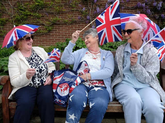 Having some laughs at Whitby's Coronation celebration in Pannett Park.