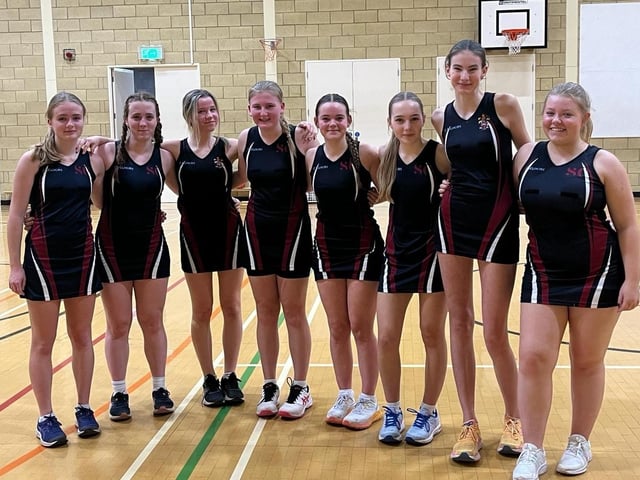Scarborough College under 18 girls' netball team.