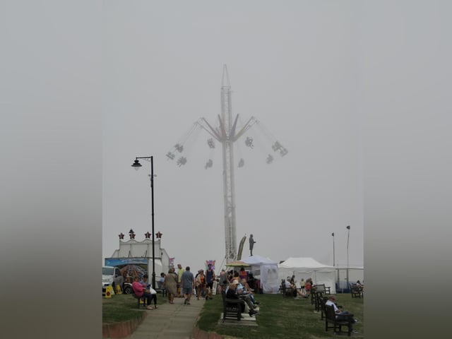Flying in the Whitby Regatta mist!