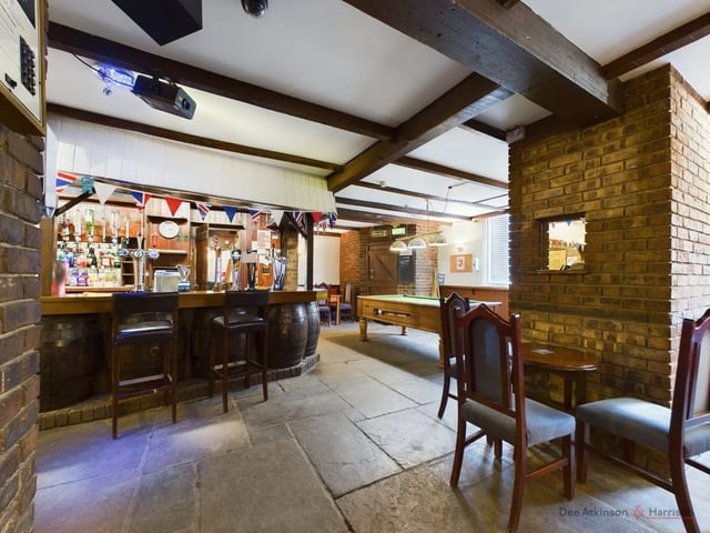 The rustic style interior of the property.