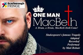 ONE MAN Macbeth will be performed at Burniston Village Hall on Friday, October 31, and Saturday, November 1.