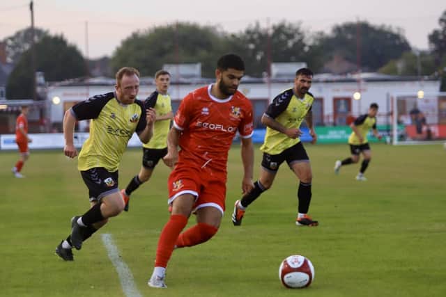 Ahmed Salam fired Bridlington Town to a morale-boosting victory on the road at Lincoln United. Photo by TCF Photography