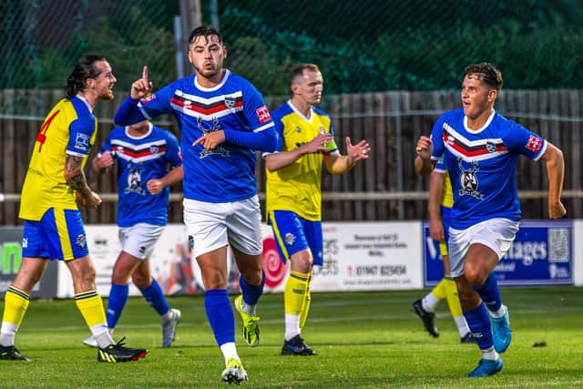 Town took a 20th minute lead through Stephen Walker. PHOTOS BY BRIAN MURFIELD