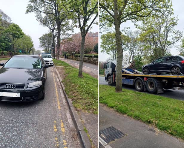 This vehicle was towed away after causing an obstruction to other drivers on Filey Road, Scarborough.