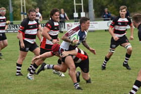 Tom Makin scored the opening try in the win for Scarborough RUFC at Pocklington RUFC PHOTO BY PAUL TAIT