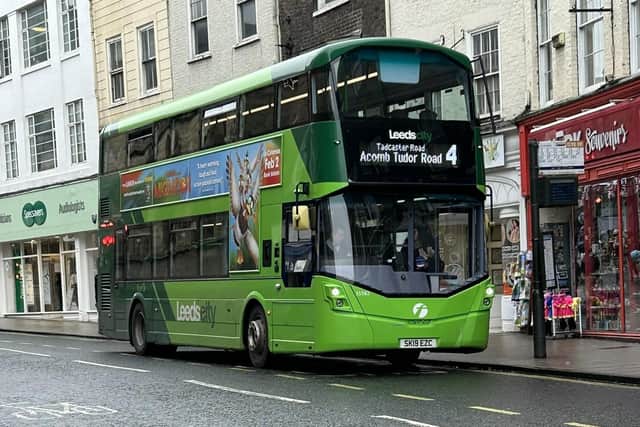 Diesel bus in York.