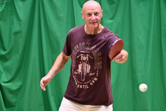 Paul Wilkinson earned a magnificent treble for The Crazy Gang in Division 1. Photo by Tony Wigley