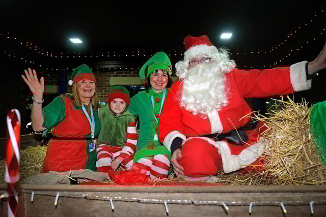 Santa and the elves arrive