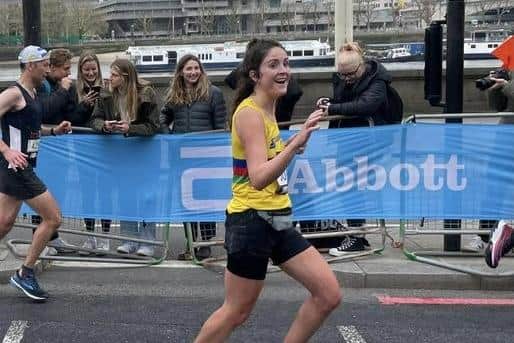 Annie O'Sullivan in action at the London Marathon.