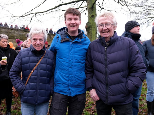 Families gather for the Ayton tug-of-war.