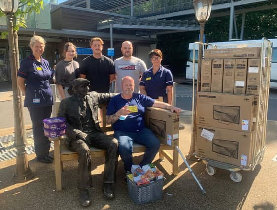Lisa Hartley - Senior Matron, Grace Pugh, James and Robert Howarth, Marie Hardcastle - Ward Sister, front Lawrence Howarth