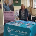 HEY Credit Union Bridlington team’s Sue Neild at an information event.