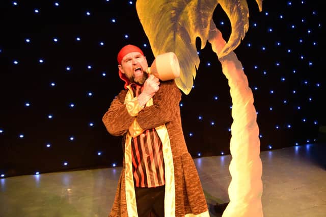 Rehearsals take place for the panto Treasure Island.