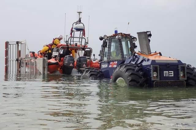 Flamborough RNLI launched their lifeboat after reports of an injured person at Thornwick Bay. (Pic: Flamborough RNLI)