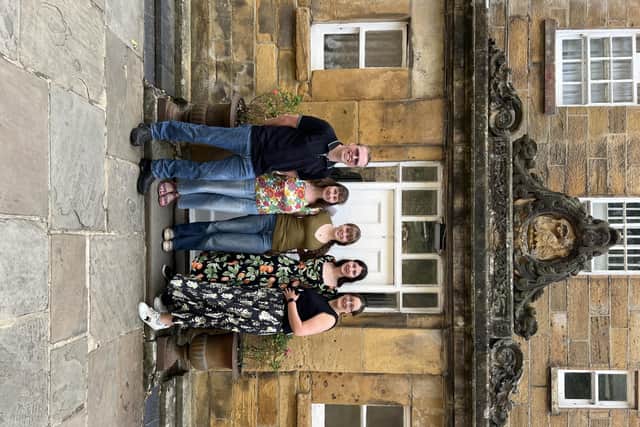 Fyling Hall A-level students with their parents.