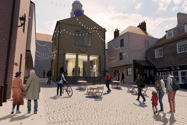 An artist’s impression of how the Old Town Hall in Whitby will look once the work is completed.