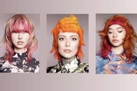 The hairstyles modelled for Bridlington's Salon Prisma, which has reached the national finals of a competition.