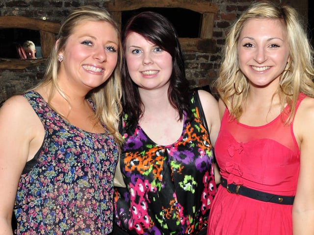 Keeley, Naomi and Laura having a girls night out in Scarborough.