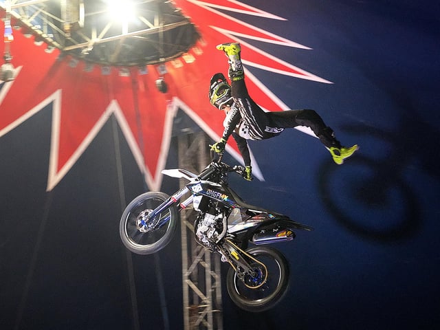 Motorbike stunts wowed the crowd!