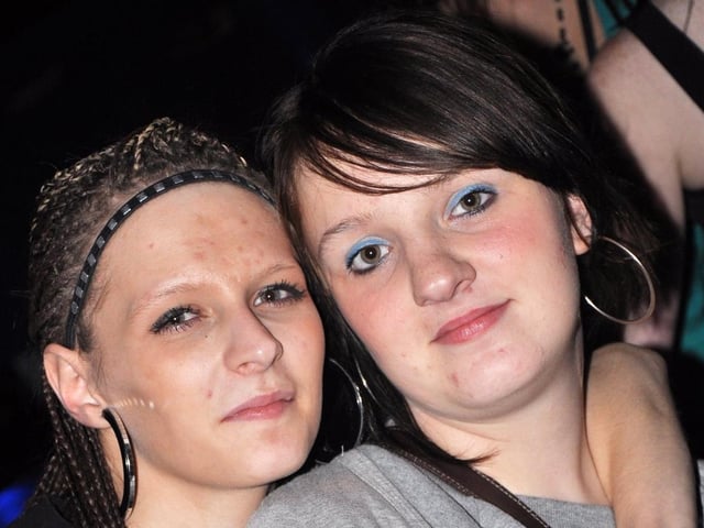 Stacey and Ashley having a nice time.