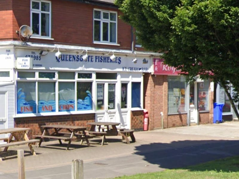 Queensgate Fisheries is located on Queensgate. One Google review said: "A proper chippy! Fabulous fish and chips freshly cooked. Excellent value. Very handy for pre-match bite if you are going to rugby or football too. Highly recommended."