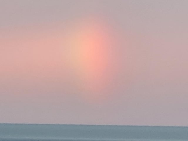 Fire rainbow at Filey Bay.