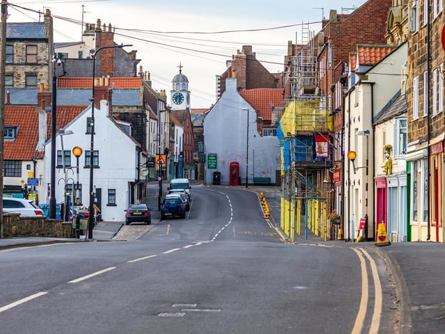 Church Street, Whitby, empty during lockdown.