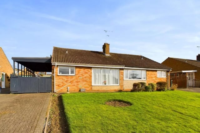 This two bedroom semi-detached bungalow is for sale with Hunters for £190,000.