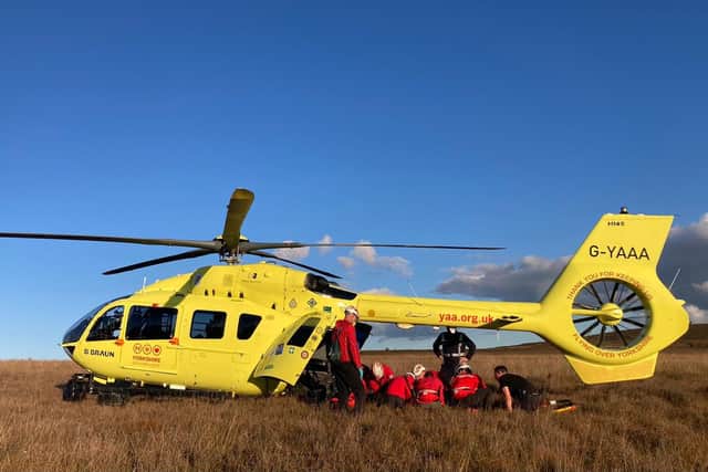 Cleveland Mountain Rescue Team assist Air Ambulance near Hutton-le-Hole - Image: Cleveland Mountain Rescue Team